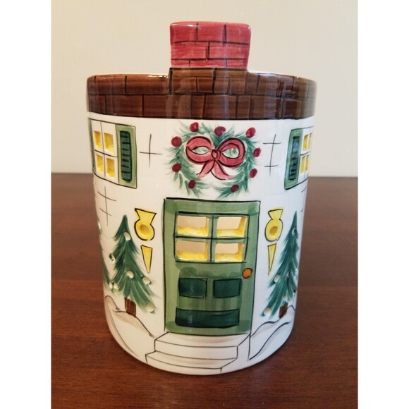RARE HANDMADE 3WICK CANDLE HOLDER Xmas HOUSE by Gail Pittman Pottery 1991 - Picture 3 of 8
